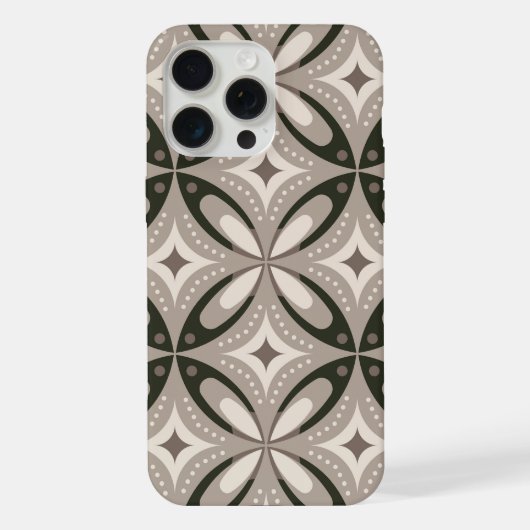 Formes circulaires rétro beige et marron (Verso)