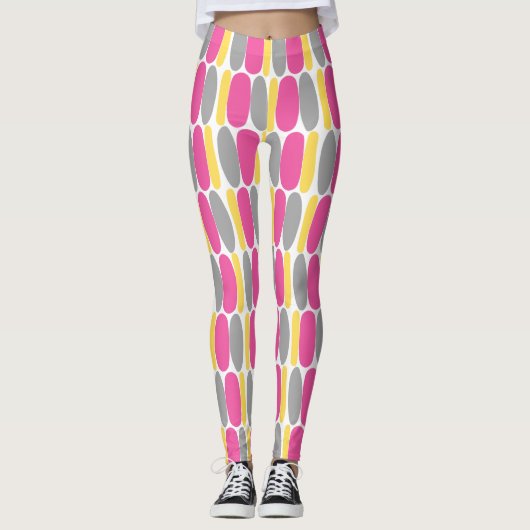 Formes colorées multicolores Motifs Leggings (Devant)