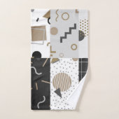 Formes contemporaines Noir, Crème, Gris, Brown (Serviette à main)