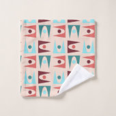 Formes contemporaines Turquoise, Rouille (Gant de toilette)