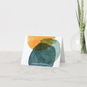 Formes d'aquarelle Abstraites Bleu Turquoise Perso