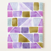 Formes d'aquarelle géométrique violet et rose (Dos)