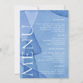 Formes d'aquarelle moderne Mariage Dîner Carte men (Devant)