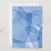 Formes d'aquarelle moderne Mariage Dîner Carte men (Dos)