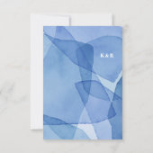 Formes d'aquarelle modernes Carte de réponse RSVP (Dos)