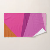 Formes de bloc de couleur géométrique en Magenta v (Serviette à main)