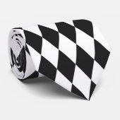 Formes de diamant noir et blanc Cravate rétro (Roulé)