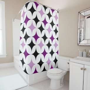 Formes de Diamant Violet rideau de douche