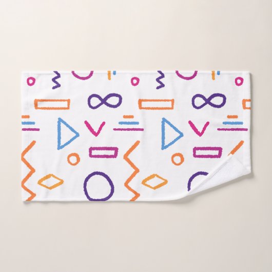 Formes de doodles étranges et cryptiques (Serviette à main)