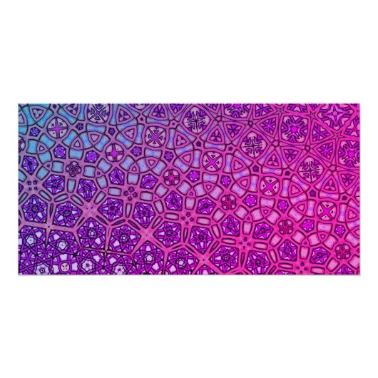 Formes diverses en mouvement Poster violet (Devant)