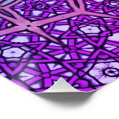 Formes diverses en mouvement Poster violet (Coin)