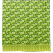 Formes en vert sur rideau de douche (Devant)