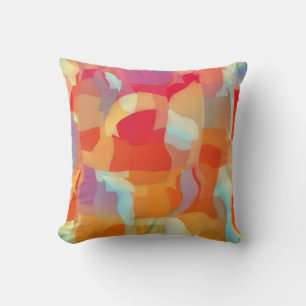 Formes et courbes géométriques Coussin d'art Abstr