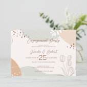 Formes et fleurs Abstraites Invitation de la parti (Debout devant)