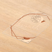 Formes et lignes bohémiennes Invitation acrylique (Poser)