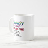 Formes et tailles de beauté Mug drôle (Devant gauche)