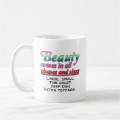 Formes et tailles de beauté Mug drôle (Gauche)
