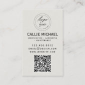 Formes florales organiques Carte de visite à huile (Dos)