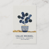 Formes florales organiques Carte de visite à huile (Devant)