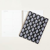 Formes florales pastel sur fond noir (Devant avec enveloppe)