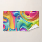 Formes fluides arc-en-ciel en plastique (Serviette à main)