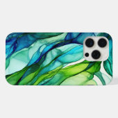 Formes fluides en vert et en bleu (Verso Horizontal)