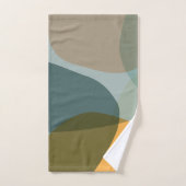 Formes géométriques Abstraites Boho bleu et jaune (Serviette à main)