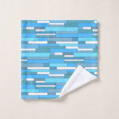 Formes géométriques Abstraites en turquoise & turq (Gant de toilette)