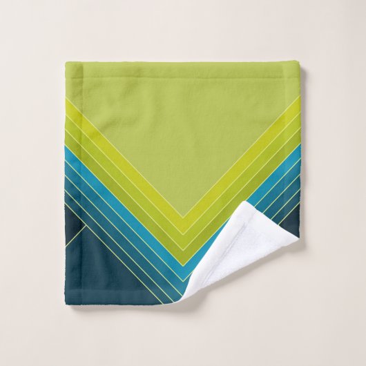 Formes géométriques Abstraites en vert citron et t (Gant de toilette)