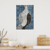 Formes géométriques Abstraites modernes Poster d'a (Cuisine)