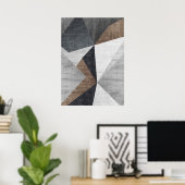 Formes géométriques Abstraites modernes Poster d'a (Bureau à domicile)