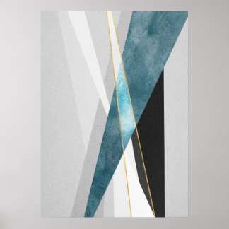 Formes géométriques Abstraites modernes Poster d'a