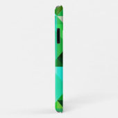 Formes géométriques Aqua Coque bleu et vert (Dos/Droite)