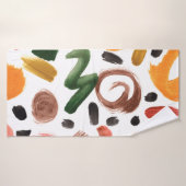 Formes géométriques aquarelles. bru Abstrait (Serviette de bain)