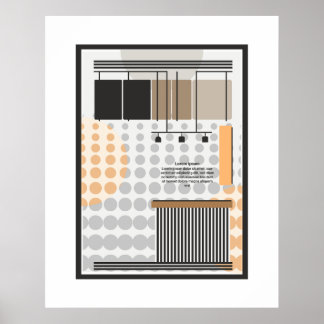 formes géométriques bauhaus affiche classique