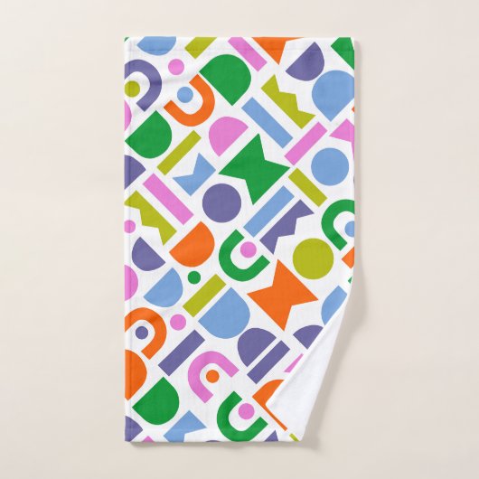 Formes géométriques colorées (Serviette à main)