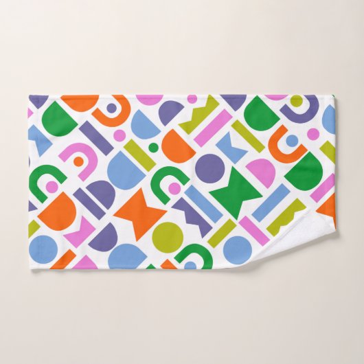 Formes géométriques colorées (Serviette à main)