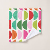 Formes géométriques colorées de Noël modernes (Gant de toilette)