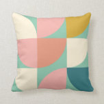 Formes géométriques colorées mignonnes Motif en Tu<br><div class="desc">Un style moderne et rétro amusant formes géométriques de style moderne motif dans les tons de couleurs mignons de turquoise,  moutarde,  corail et rose.</div>