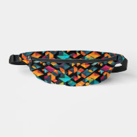 Formes géométriques colorées sur noir