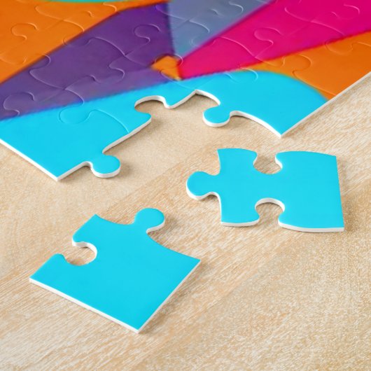 Formes géométriques dans plusieurs couleurs Puzzle (Côté)