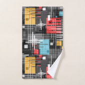 formes géométriques modernes Abstraites rayées (Serviette à main)