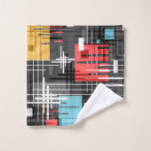 formes géométriques modernes Abstraites rayées (Gant de toilette)