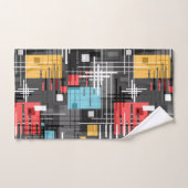 formes géométriques modernes Abstraites rayées (Serviette à main)