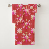 Formes géométriques modernes Motif en rouge vif (En situation)