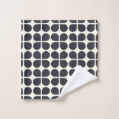 Formes géométriques moyennes en noir et blanc (Gant de toilette)