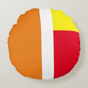 Formes géométriques multicolores motif coussin ron