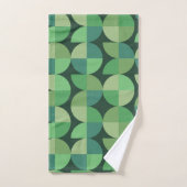Formes géométriques vertes de style moderne du mil (Serviette à main)