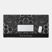 Formes hexagonales blanches futuristes brillantes (Clavier et souris)