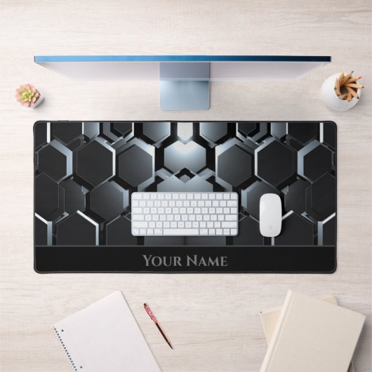 Formes hexagonales noires futuristes (Bureau 1)